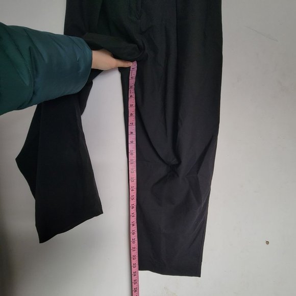 Kit and Ace Black Pleated Cropped Relaxed Fit Trouser Slacks Dress Pants Size 6 - Picture 9 of 13